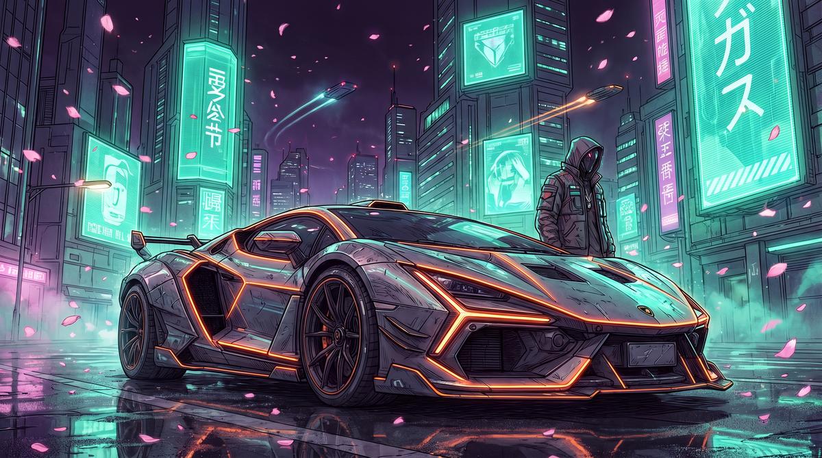 每日大赛-迈凯伦W1超跑动漫